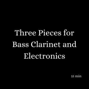 Three Pieces for Bass Clarinet and Electronics (2014)