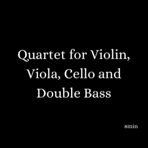 Quartet for Violin, Viola, Cello and Double Bass (2013)