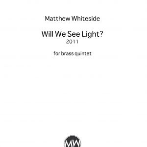 Will We See Light? (2011)