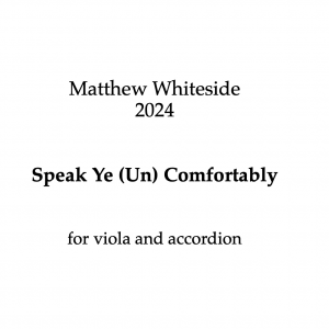 Speak Ye (Un)comfortably